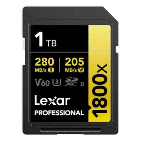 Lexar Professional Gold 1800x - karta pamięci SDXC, UHS-II, 1TB, U3, V60, R280/W205_Parametry karty_1